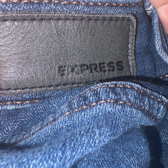 Express medium Blue mid rise stretch Women's Skinny Jeans SZ6R - Picture 5 of 9